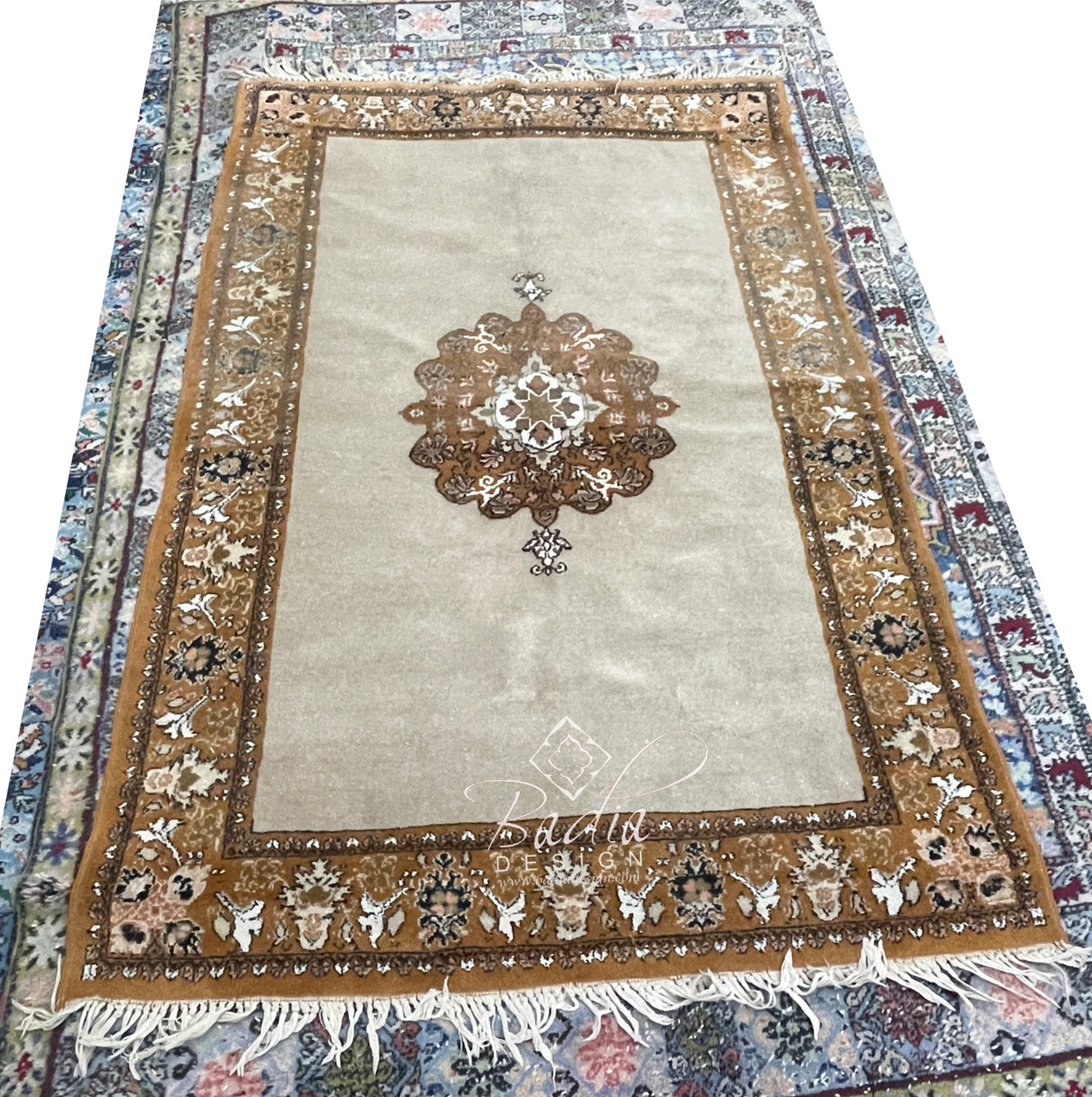 Brown and Beige Handmade Moroccan Rug - R037