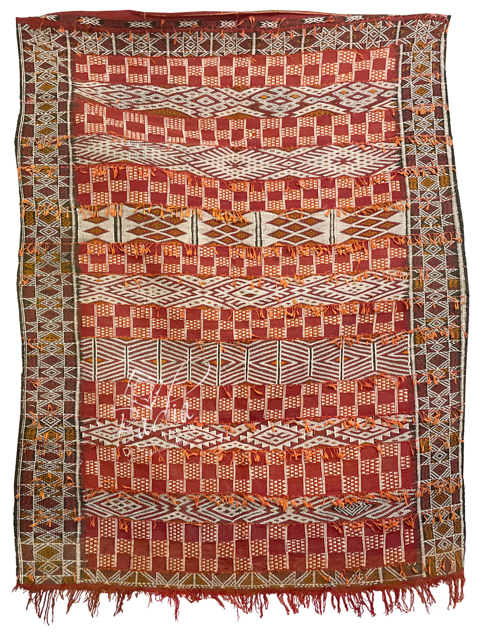 Red Traditional Moroccan Kilim Rug - R0238