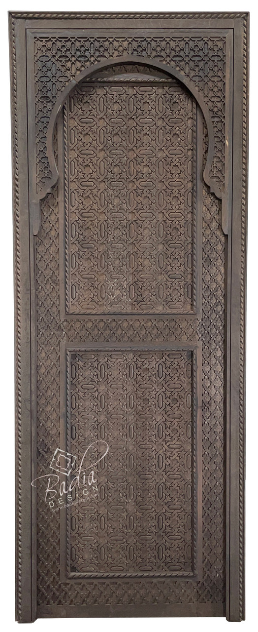 Handcrafted Moroccan Style Wooden Door - CWD057