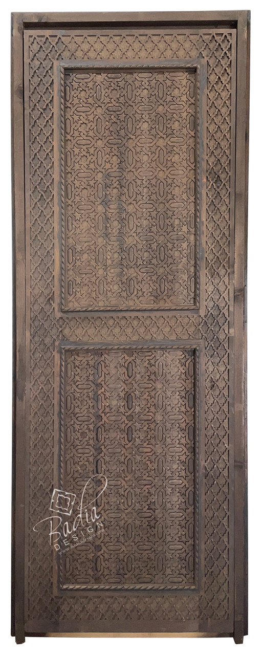 Handcrafted Moroccan Style Wooden Door - CWD058