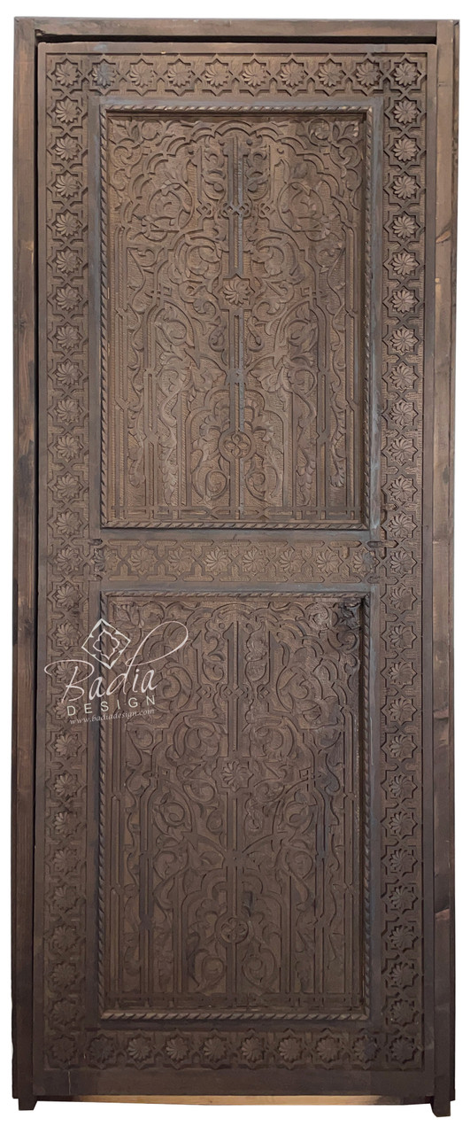 Handcrafted Moroccan Style Wooden Door - CWD059