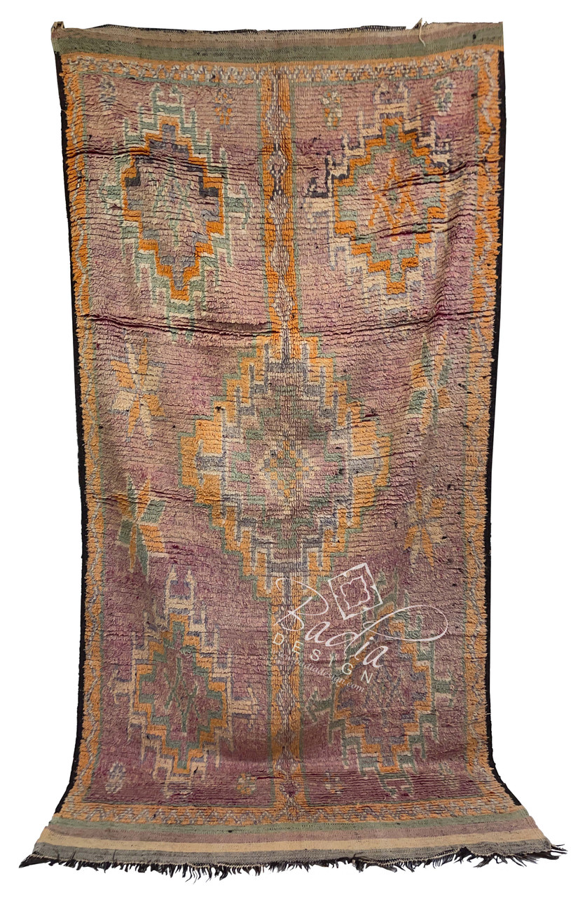 Authentic Moroccan Rug with Tribal Designs - R0331