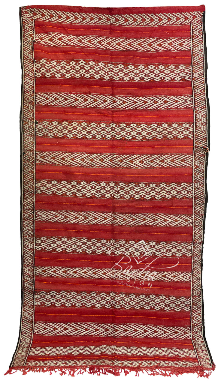 Red Handmade Moroccan Kilim Rug - R0256