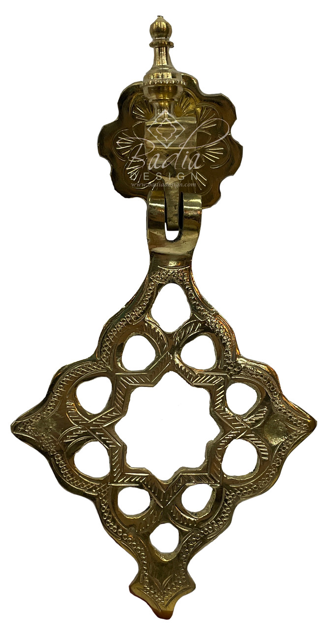 Moroccan Hand Designed Brass Door Knocker - HD321