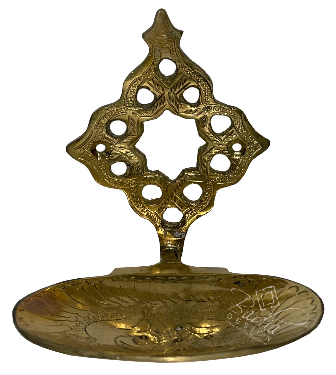 Hand Carved Brass Wall Soap Dish - HD326