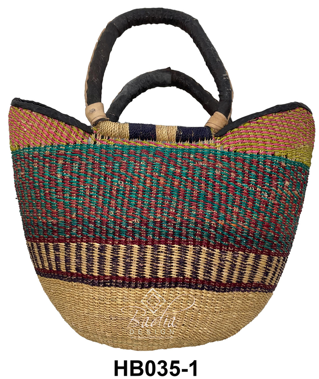 Colorful African Straw Handbags - HB035
