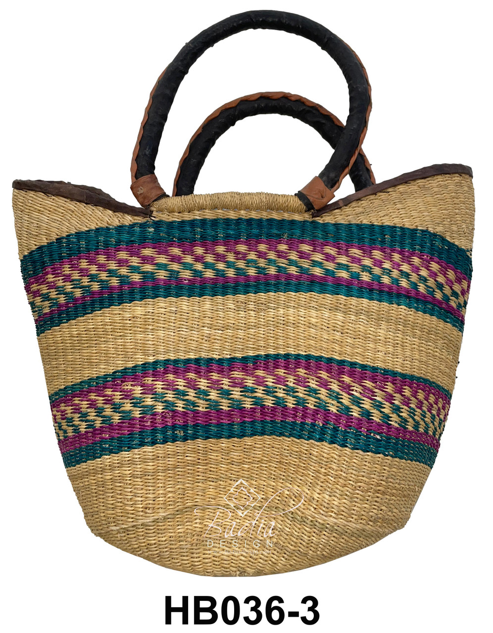 Colorful African Straw Handbags - HB036