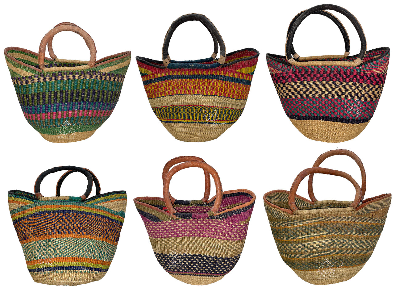 Handwoven African Straw Handbags - HB039