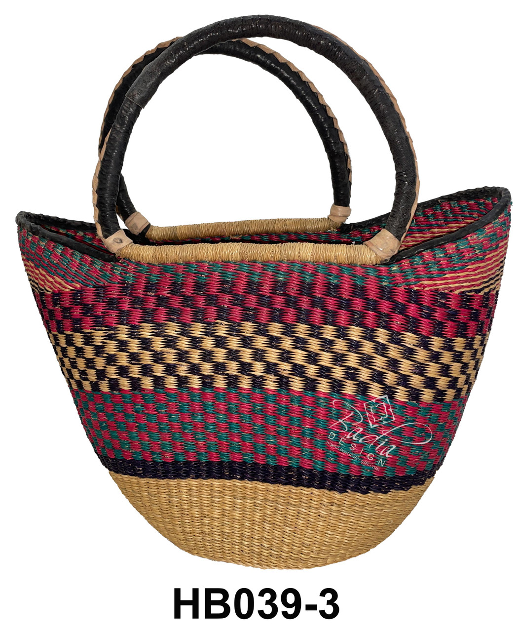Handwoven African Straw Handbags - HB039