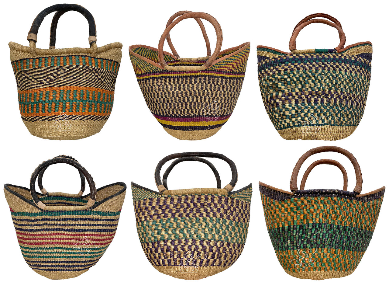 Handwoven African Straw Handbags - HB040