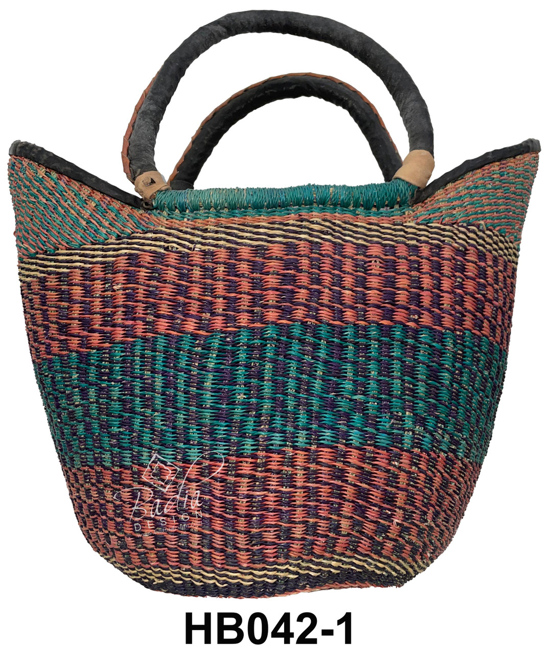 African Handwoven Straw Bags - HB042