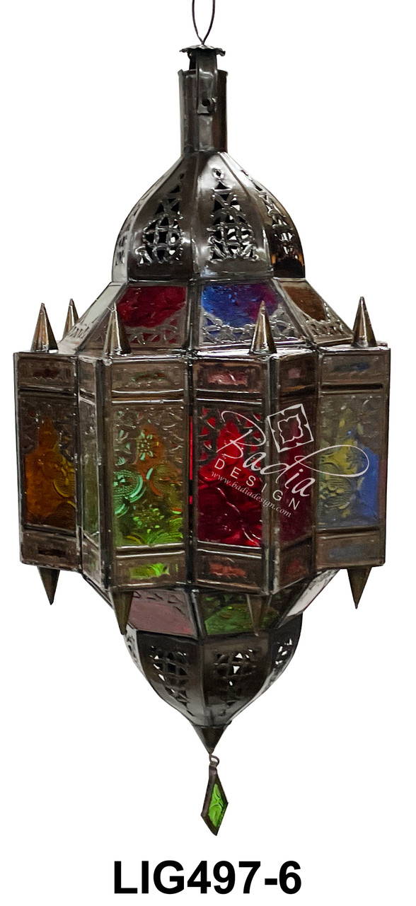 Multi-Color Hanging Glass Lanterns - LIG497