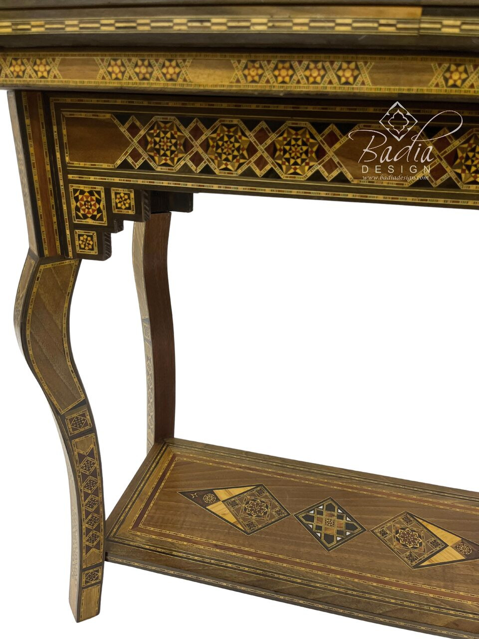 Handcrafted Syrian Design Gaming Table – Play Chess, Checkers & Backgammon - MOP-ST160