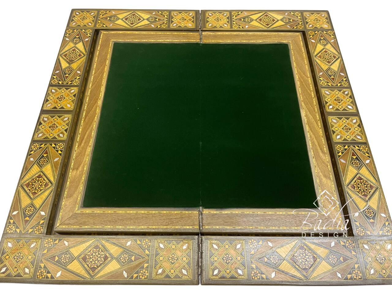 Handcrafted Syrian Design Gaming Table – Play Chess, Checkers & Backgammon - MOP-ST160