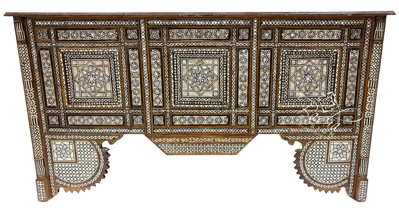 Hand Designed Wooden Inlaid Executive Desk - CW-CA028