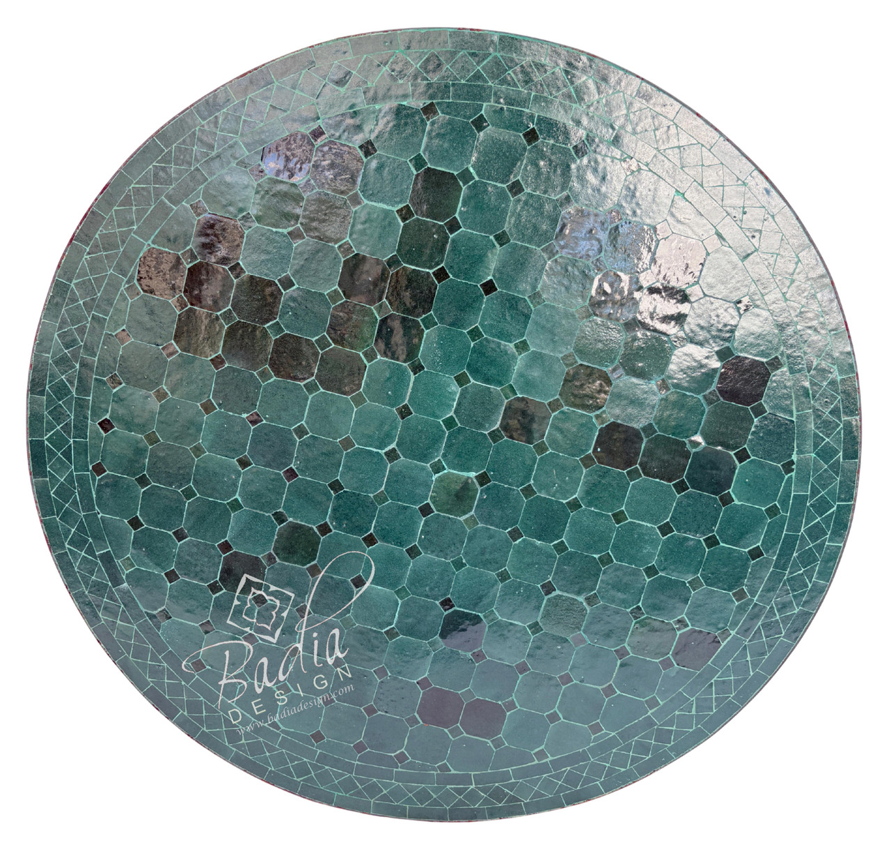 36 Inch Emerald Green Tile Table Top - MTR681