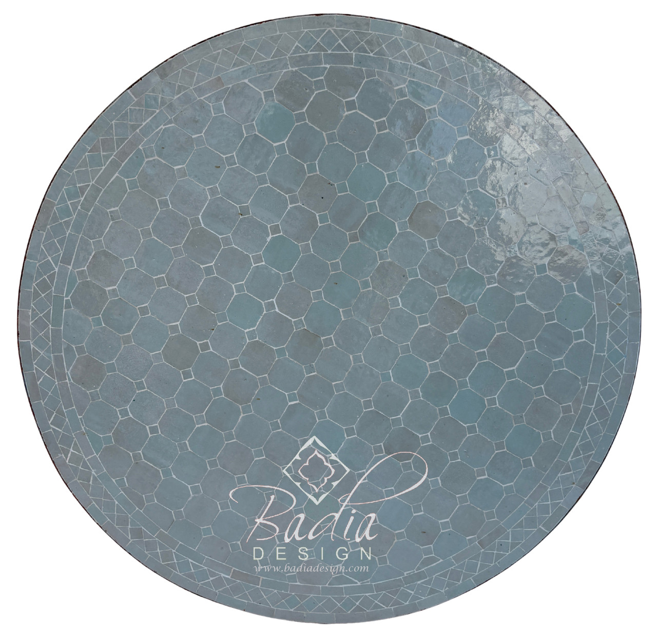 36 Inch Gray Tile Table Top - MTR682