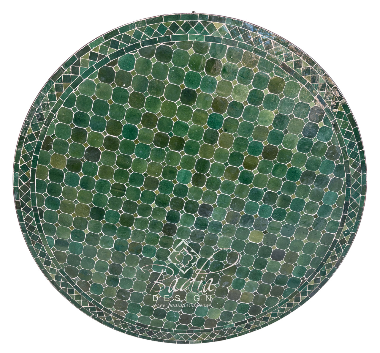48 Inch Green Mosaic Tile Table Top - MTR707