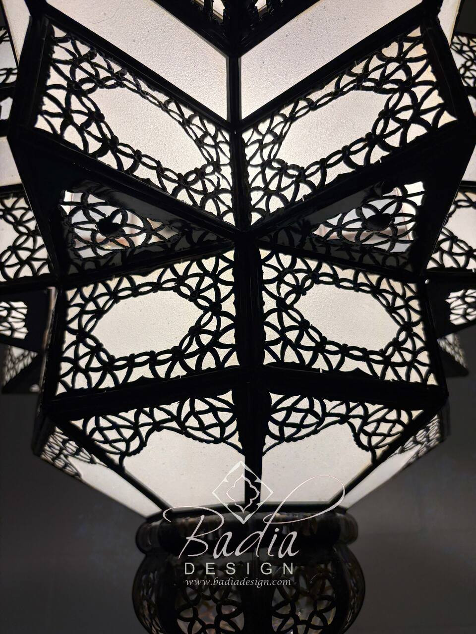 Large Lantern with White Glass - LIG549 Large Lantern with White Glass - LIG549