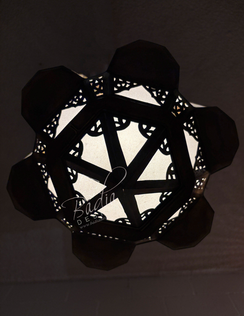 Moroccan Polygonal Brass and Glass Chandeliers - CH371 Moroccan Polygonal Brass and Glass Chandeliers - CH371