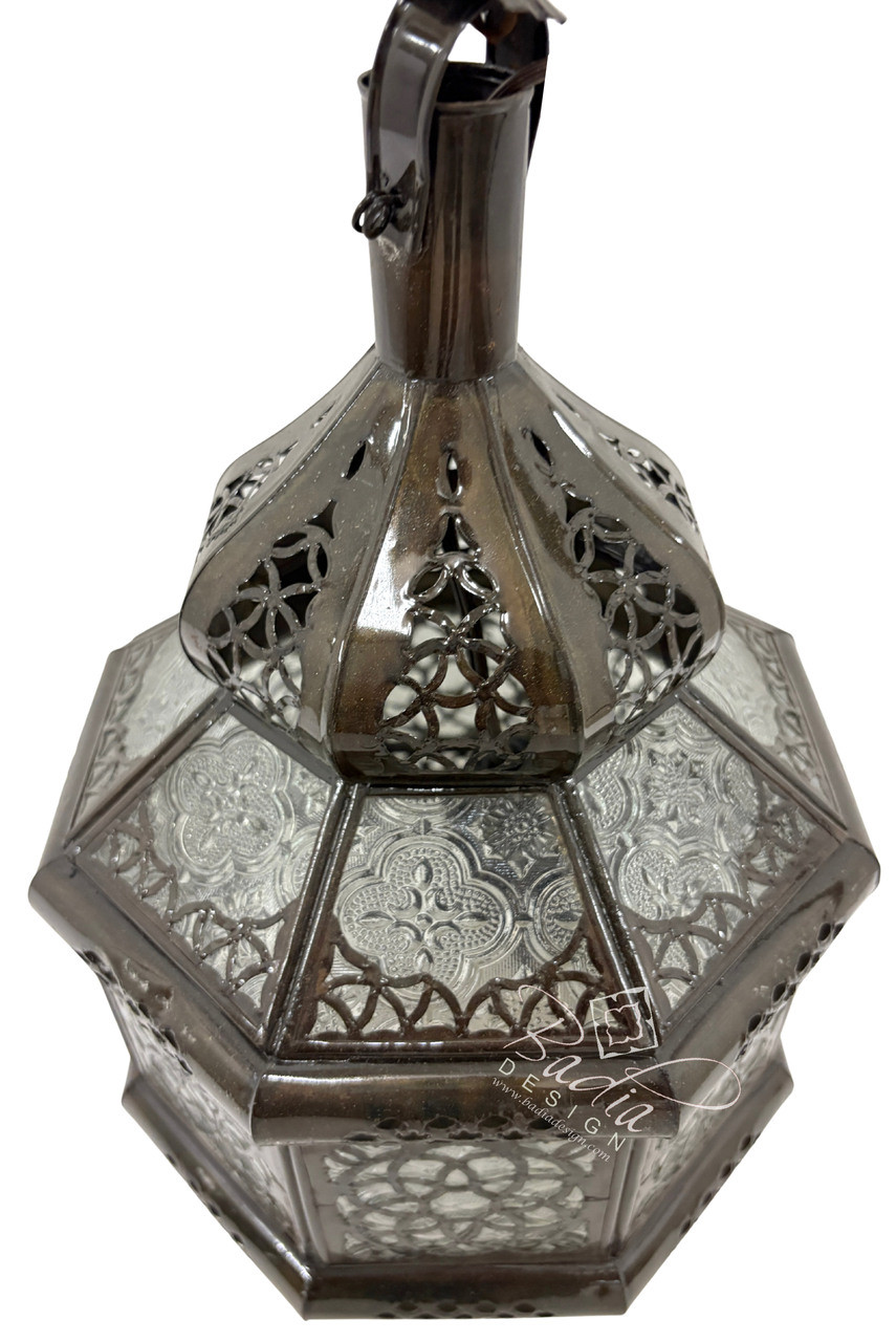 Hanging Glass Lanterns with Geometric Designs - LIG560