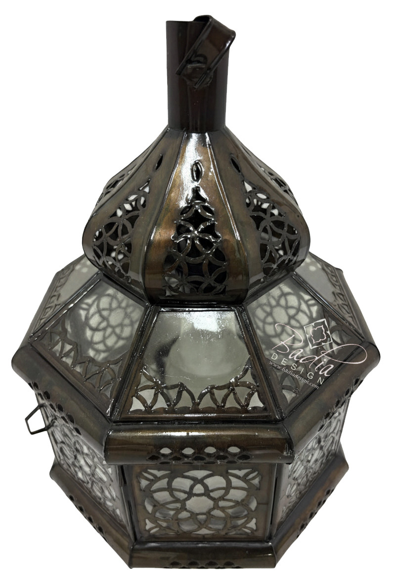 Hanging Glass Lanterns with Geometric Designs - LIG560