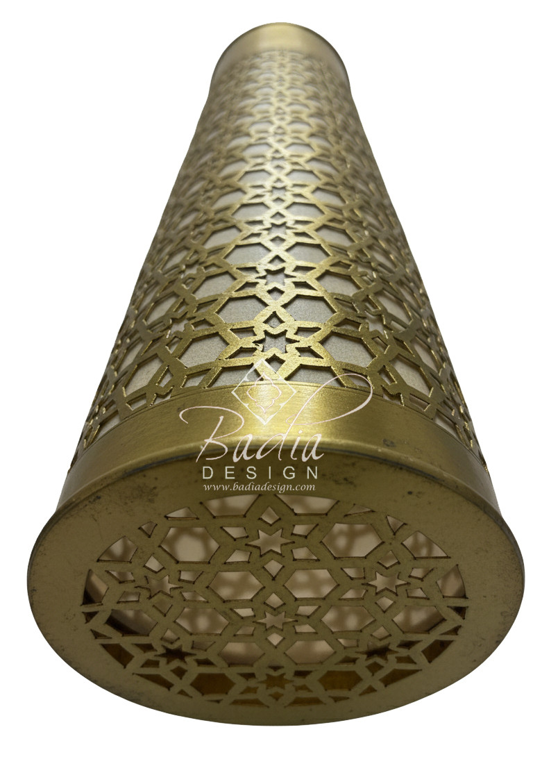 Tall Brass Cylindrical Shaped Light Fixture - LIG563