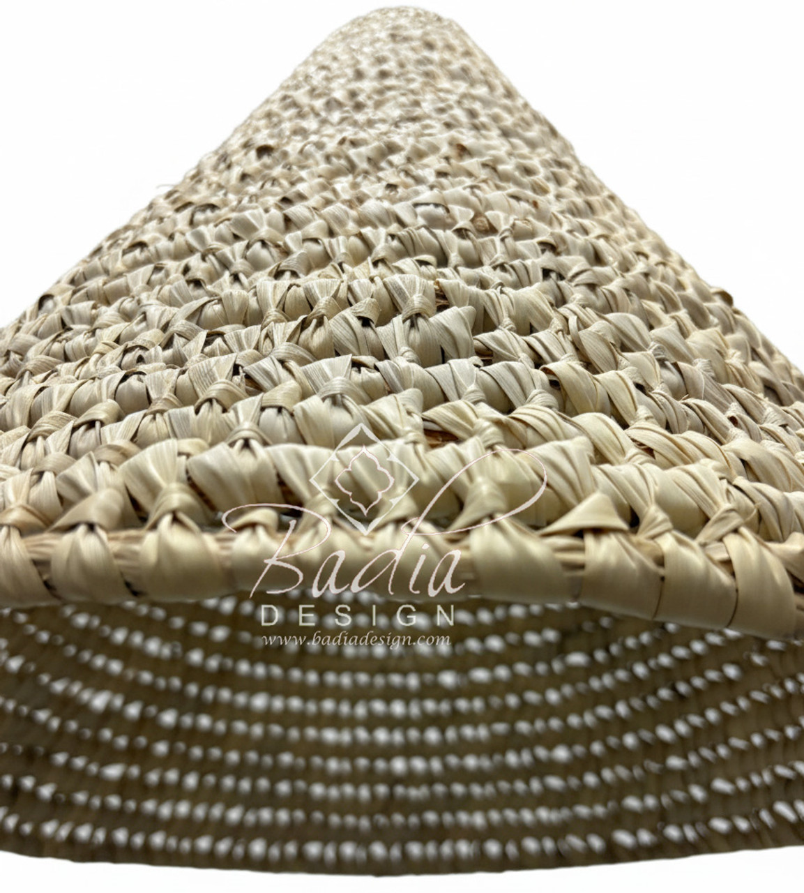 Handwoven Cone Shaped Raffia Lantern - RAF018