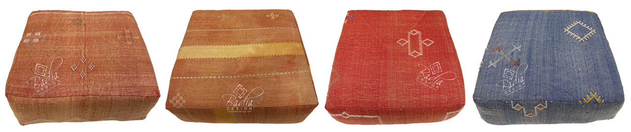 Authentic Handwoven Square Kilim Floor Cushions - FP051 Authentic Handwoven Square Kilim Floor Cushions - FP051