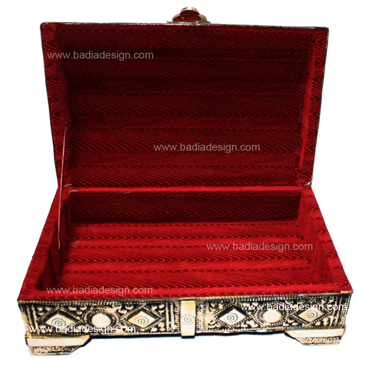 Metal and White Bone Jewelry Box - HD071