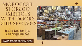 Moroccan Storage Cabinets with Doors and Shelves