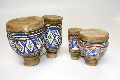 Moroccan Ceramic Drum Set - Mi023