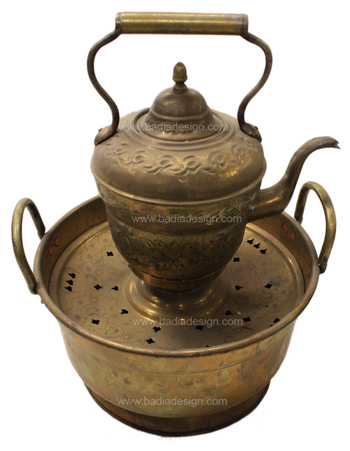 Vintage Moroccan Brass Hand Washing Basin - HD131