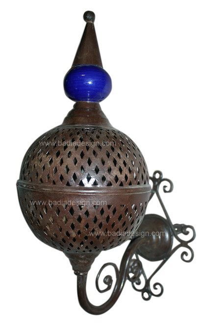 Moroccan Wall Sconce with Metal and Ceramic Ball - WL109