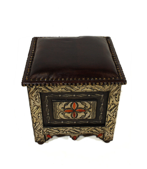 Metal and Bone Ottoman - MB-CH005