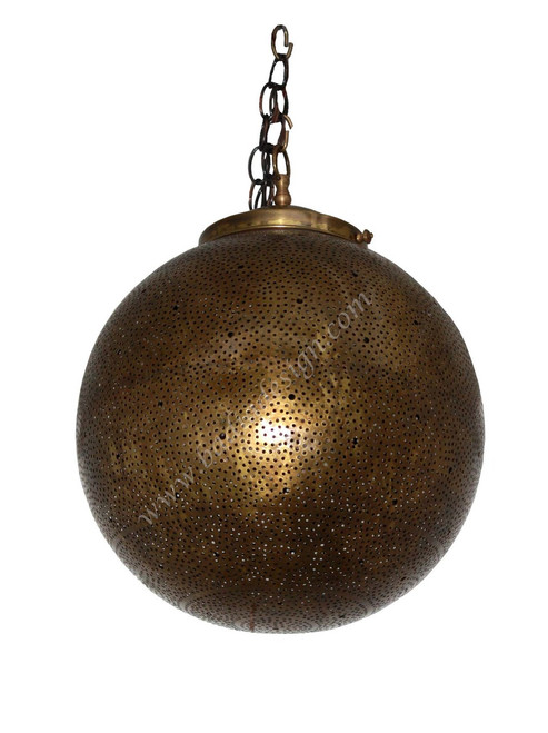 Moroccan Hanging Brass Lantern - LIG139