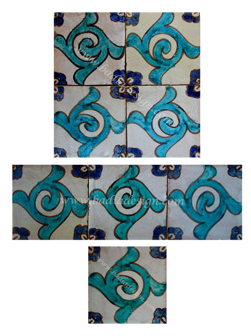 Moroccan Hand Painted Tiles - CT028