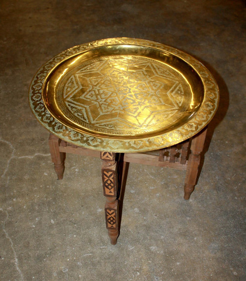 Natural Color Brass Tray Table Base - TB40