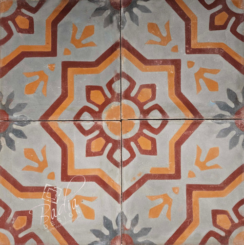 Moroccan Mosaic Cement Floor Tile - CT064