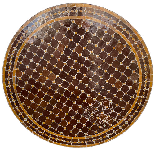 39 Inch Moroccan Mosaic Tile Table Top - MTR319