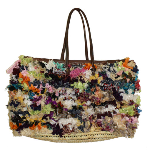 Moroccan Multi-Color Straw Handbag - HB004A