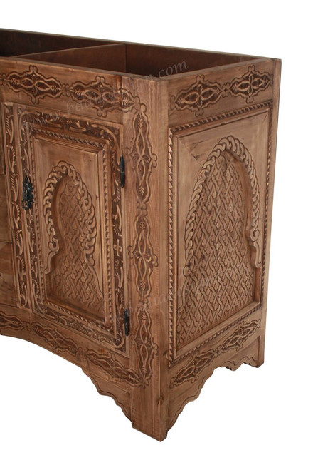 Carved Wood Cabinet-Vanity - CW-CA047