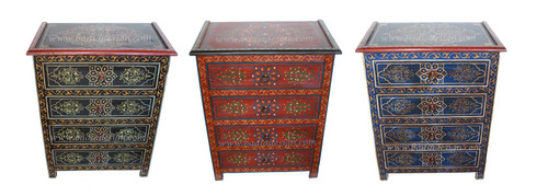 Moroccan Hand Painted Nightstand - HP-CA041