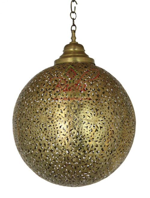 Round Brass Pendant Light - LIG323