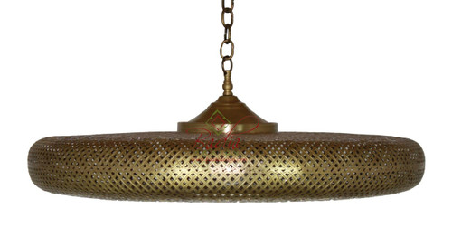 Saucer Shaped Brass Pendant Light - LIG326