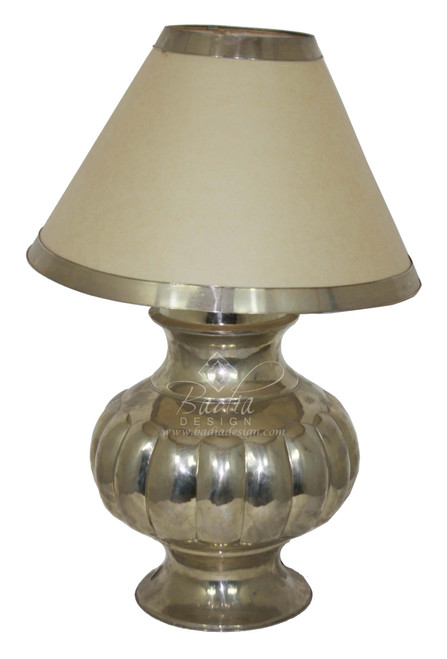 Moroccan Silver Desk Lamp with Canopy - LIG379