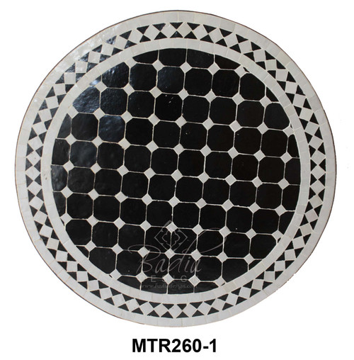 24 Inch Moroccan Round Tile Table Top - MTR260