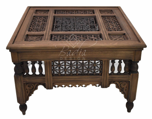 Wooden Moucharabieh Coffee Table - CW-ST058