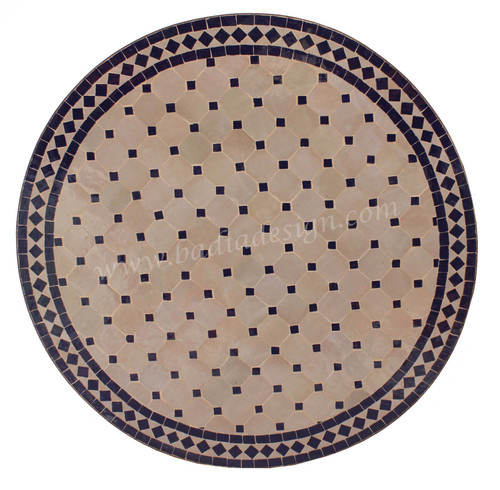 32 Inch Round Mosaic Tile Table Top - MTR289