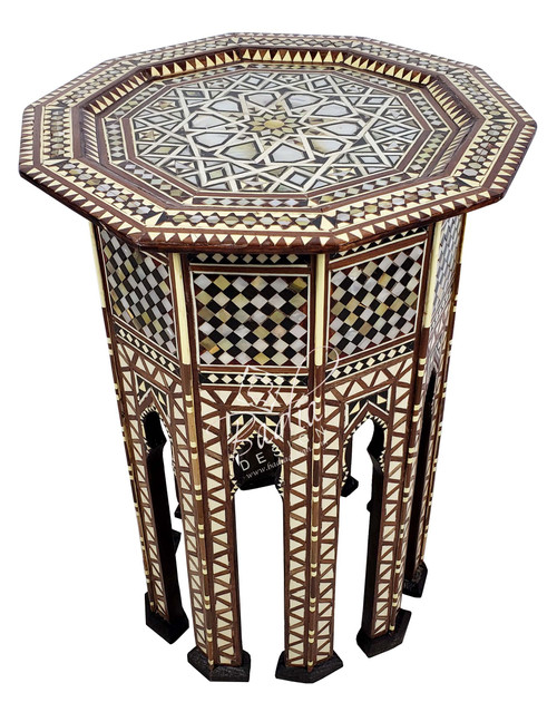 Syrian Design Inlaid Side Table from Badia Design Inc.